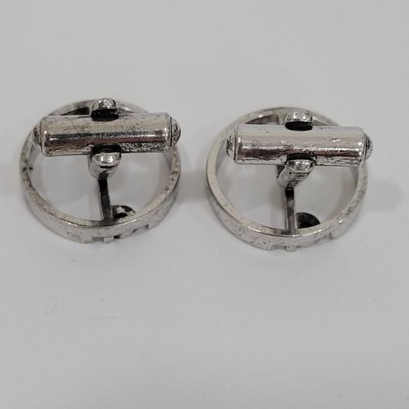 Dunhill Sterling Silver D Logo Cufflinks Engraved Marked Designer Vintage - Picture 4 of 6